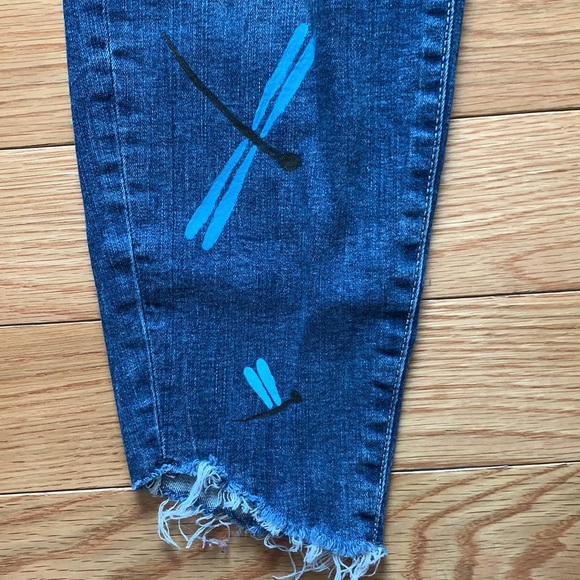 MAVI size 32 hand painted jeans - Picture 2 of 6